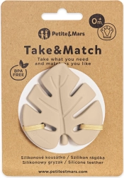 Petite&Mars silikonové kousátko Take&Match desert sand 0m+