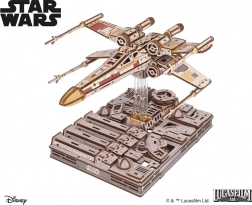 Ugears Star Wars X-Wing stíhačka Luke Skywalker dřevěná 3D mechanická skládačka