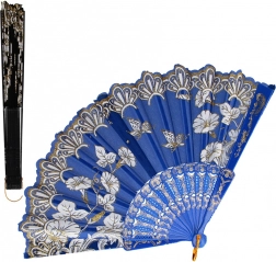 Barevný skládací vějíř s květinovým vzorem 23 cm