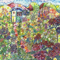 Čtvercové puzzle Modrá chaloupka 1000 dílků