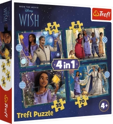 Puzzle 4v1 DISNEY Wish – splněná přání