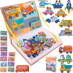 Magnetická knížka – vozidla puzzle