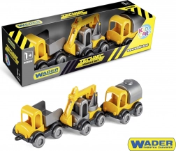 Sada stavebních aut Kid Cars 3 ks plast 10 cm WADER