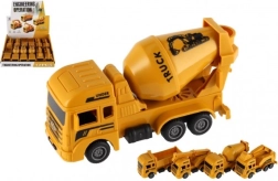 stavební plastové auto 12cm na zpětné natažení