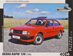 Retro auta puzzle Škoda Rapid 130 (1986) 40 dílků