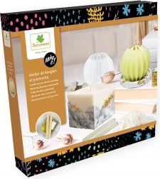 Make it! výroba svíček a svícnů – kreativní sada ze sójového vosku a jesmonitu