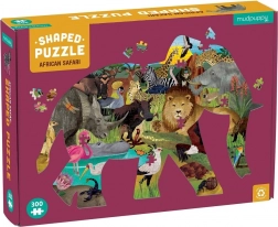 Puzzle africké safari ve tvaru slona 300 dílků