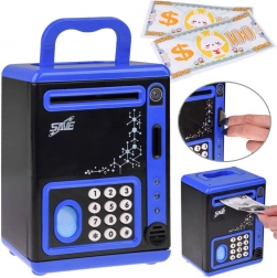 elektronická dětská pokladnička sejf s kódem a čtečkou otisku
