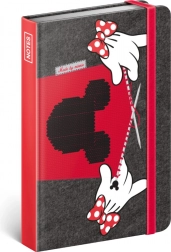 Linkovaný zápisník Minnie Mouse 11 × 16 cm, 172 stran