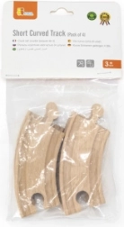 Dřevěné koleje malé zatáčky kompatibilní s Maxim - 4 kusy