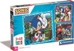 Puzzle 3×48 dílků CLEMENTONI SONIC