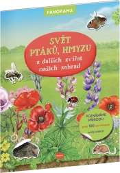 Svět ptáků, hmyzu a dalších zvířat našich zahrad – knížka s plakátem a samolepkami