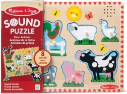 Melissa & Doug zvukové dřevěné puzzle