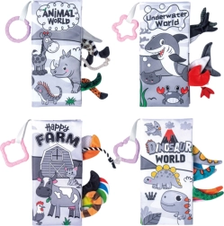 Sada měkkých senzorických knih pro miminka 4 ks