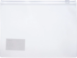 Složka s uzávěrem na zip 29x21,5 cm Transparentní