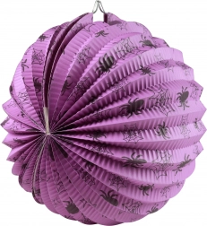 Lampion Halloween s motivem pavouků 25 cm