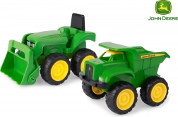 Dětský set traktor JOHN DEERE se sklápěčem 16 cm