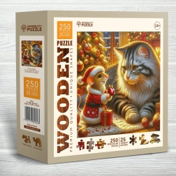 wooden city dřevěné puzzle kočka a myš 250 dílků