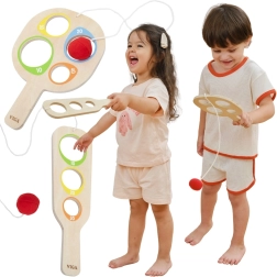 Viga dřevěná hra chyť míček s bodováním