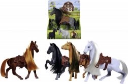 hračka kůň 19 cm se sedlem a hřebenem – NATURE WORLD