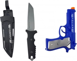 Policejní hračka set PLEJO se zvukovou pistolí a nožem