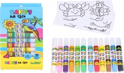 Barvy na sklo sada 11+1 10 ml