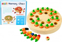 rodinná dřevěná paměťová hra mrkvičky