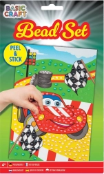 Korálkový obrázek auto 21 × 14,5 cm