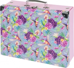 Skládací školní kufřík BAAGL Kolibřík s kováním