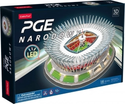 3D puzzle stadion PGE Narodowy s LED osvětlením