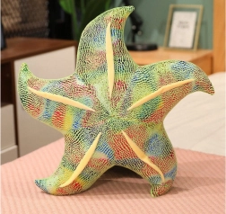 Plyšová hvězdice zelená polštář 45 cm