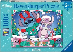 Puzzle 100 dílků DISNEY Stitch Vánoce