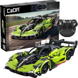 Stavebnice CaDA dálkově ovládaný závodní vůz Phantom Wing, zelený, 395 dílků