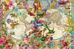 Ravensburger puzzle Mapa světa – flora a fauna 3000 dílků