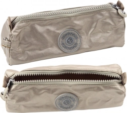 Školní penál jednokomorový stříbrný