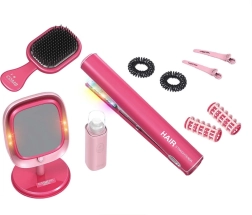 Dětské vlasové studio se žehličkou a LED zrcadlem