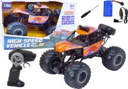 Automobil Pro Děti Oranžový Off-road RC s Amortizéry