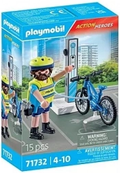 Action Heroes policejní cyklo hlídka s e‑kolem PLAYMOBIL