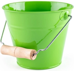 Zahradní kyblík WOODY – zelený kovový