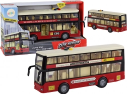 Autobus patrový městský červený s osvětlením a zvukem 1:16