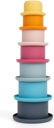 stohovací silikonové kelímky bigjigs toys – 7dílná sada pro koupel, písek a zahradu