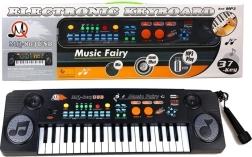 Dětský klávesový keyboard s mikrofonem, 37 kláves, USB a MP3
