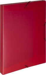 Plastová krabice s gumičkou A4, červená