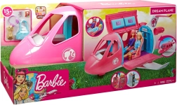 Barbie letadlo – růžový herní set s doplňky