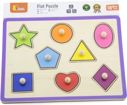 Viga Dřevěné Puzzle Tvary s Kolíčky