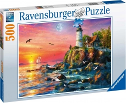 Ravensburger puzzle Maják při západu slunce 500 dílků