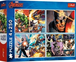 Puzzle 4×250 dílků MARVEL Avengers