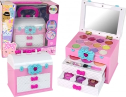 Kufřík na krásu pro děti růžový a bílý