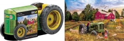 puzzle v plechové krabičce starý traktor 550 dílků
