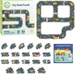 Woopie Green městské puzzle pro děti - Autodráha